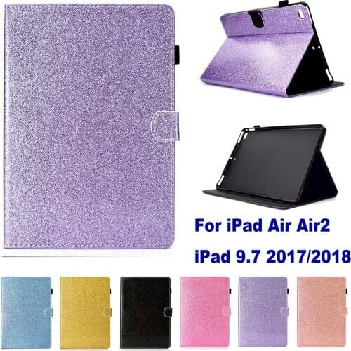 Glitter Bling Case for Apple iPad Air Air 2 iPad 9.7 2017/2018 Case Card Slot Stand Cover Pouch Shinning Sleeve A1893 A1954 Gift