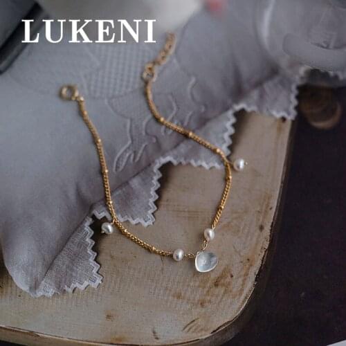 Cute Moonstone Bracelet for Women Oval Pearl Pendant Necklace High Quality Gold Color Modern Women Fashion Wedding Jewelry Gift