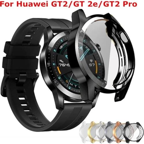 TPU Case for Huawei Watch GT 2 46mm Smart Band Watch GT2 46mm GT 2e GT2 Pro Soft Plated All-Around Screen Protector Bumper Cases