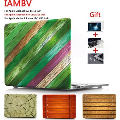 Color wood grain case for Macbook Air Pro Retina M1 Chip 11 12 13 15 16 inch, Case for 2020 Air Pro 13 A2289 A2338 A2179 A2337