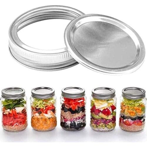 12 sets 24pcs Jar Lids Mouth Canning Lids with Sealing Rings Split-Type Leak Proof for Mason Jar Canning Lids 70mm