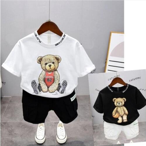 Summer Baby Boy Clothes Suits Kids T-Shirt + Short 2pcs/Set Grils Clothing Set Cotton Baby Clothes Suits Children Clothing Sets