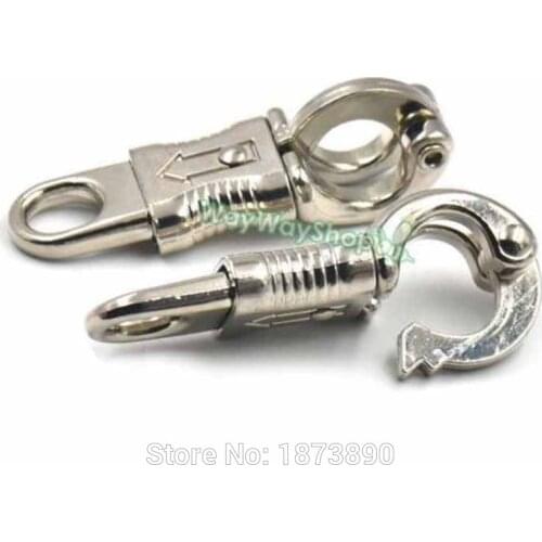 2 5 10 PCS Metal Hinged Replacement Locking Quick Release Bridle Hooks Panic Buckles Horsemanship Nickle Round Square Choice