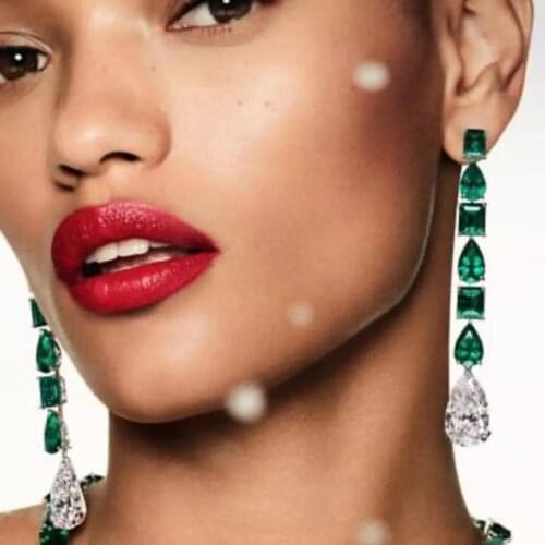 Missvikki Noble Luxury Gorgeous Big Pendant Earrings For Women Bridal Wedding Girl Daily Surper Jewelry High Quality 2021 New