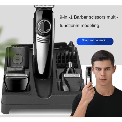 Multifunctional Profession Hair Clipper Six-in-one Rechargeable Electric Hair Clipper Haircut Shaving Nose Hair Clipper Set