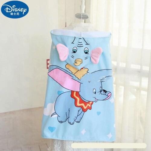 Disney Cartoon Mickey Minnie Hooded cloak Wearable Children Blanket Dumbo Summer Bath Towel Blanket Bed Students girl boy gifts