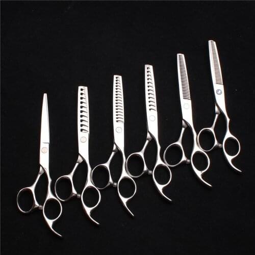 6" 17cm 440C Customized Logo Barber Shop Cutting Scissors Thinning Shears Hairdressing Scissors Professional Hair Scissors C2000