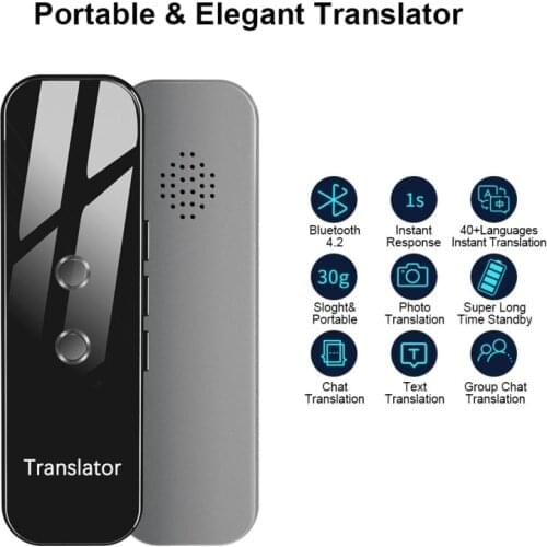 G6 Portable Audio Translator Translaty Smart Instant Real Time Voice Languages Translator For IPhone & Android