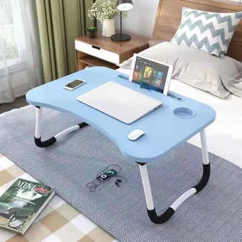 Portable Folding Laptop Desk Stand Holder Study mini Table Wooden Foldable Computer Desk for Bed Sofa Tea Serving Table Stand