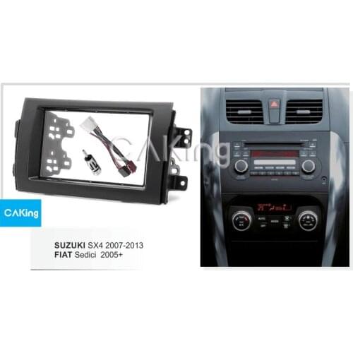 Car Fascia Radio Panel Harness for SUZUKI SX4 2007-2014 / FIAT Sedici 2006-2014 Dash Fitting Kit Facia Face Plate Adapter Bezel