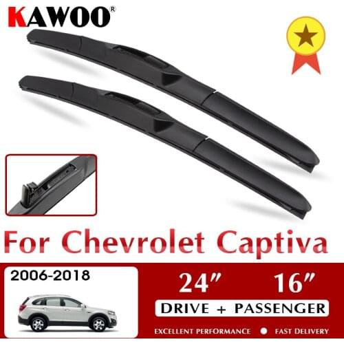 KAWOO Wiper Car Wiper Blades For Chevrolet Captiva 2006-2018 Windshield Windscreen Front Window Accessories 24"+16" LHD RHD