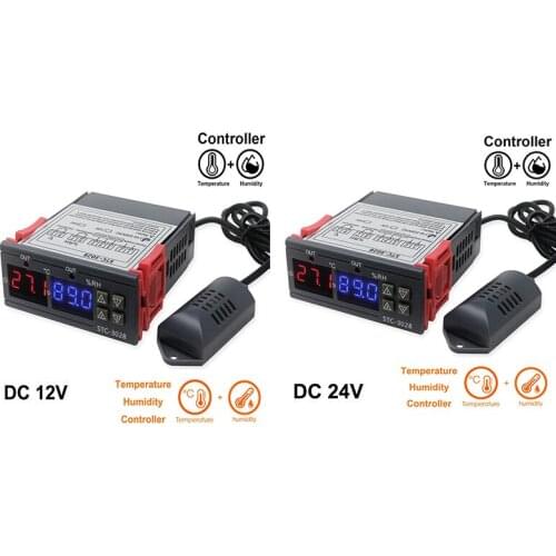 STC-3028 Digital Temperature Humidity Meter 10A Thermostat Dual Display Hygrometer Controller