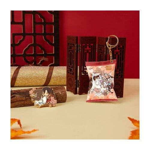 Tian Guan Ci Fu Hua Cheng Xie Lian Aerated Candy Keychain Pendant Figure 6277 Badge Metal Botton Brooch Pin Gifts Kids Toy