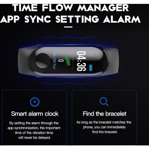 LCD Smart Color Screen Watch Wristband Heart Rate Sports Pedometer Monitoring Waterproof Bracelet Unisex PUO88