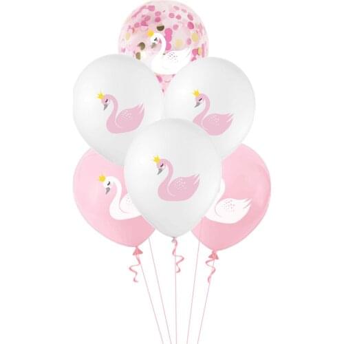 10pcs Cute Princess Swan Latex Balloon for Swan Soiree Birthday Party Wedding Decorations Baby Shower Girl Theme Party Supplies