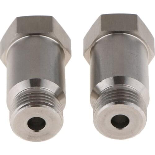 2 Pieces Stainless Steel M18*1.5mm O2 Oxygen Sensor Bung Extension Adapter