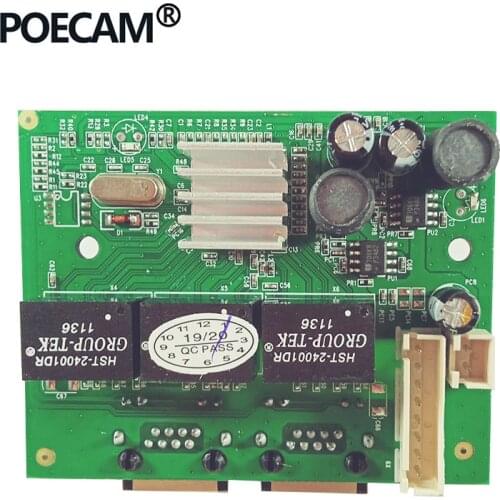 3Port 12V-24V gigabit network switch module Ethernet Switch 2 Port RJ45 with 8 pin way header 10/100/1000m Hub power PCBA board