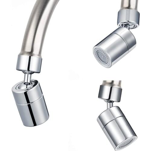 360 Degree Swivel Sink Faucet Aerator 304 Stainless Steel Big Angle Water Saving Dual Function Kitchen Faucet Aerator Accessory