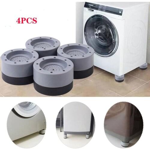 4PCS Shockproof Foot Pad Washing Machine Rubber Pad Clothes Dryer Furniture Fixed Non-slip Mat Kitchen Increase Moisture-proof