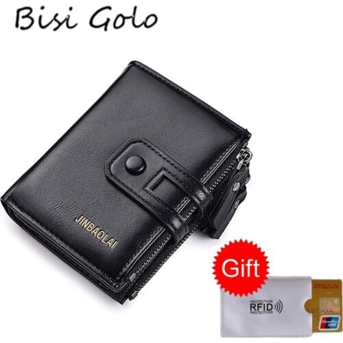 BISI GORO 2021Fashion Men Wallets Coin Luxury Wallet Business Credit Card Holder Multifunctional Money Bag Leather Clutch Wallet