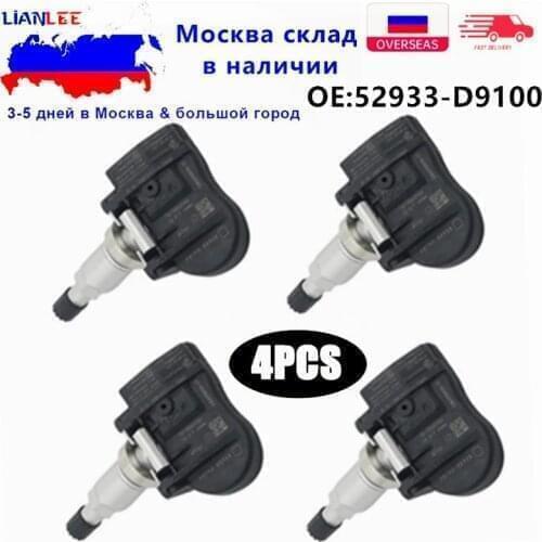 4pcs/Lot 52933-D9100 52933D9100 433Mhz Tire Pressure Sensor TPMS For Kia Sportage 2017 2018 2019 Niro Optima For Hyundai Elantra