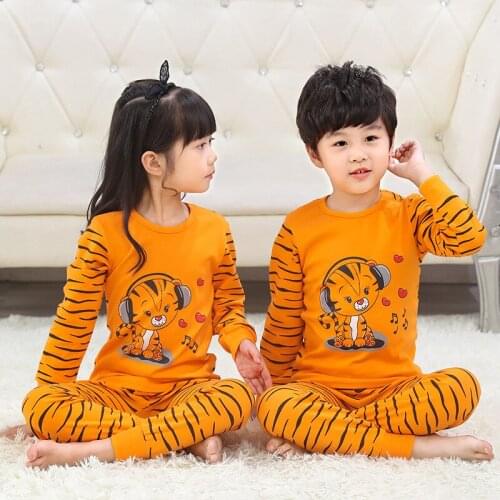 Kids Boys Sleepwear Baby Girl Cotton Pajamas Set Autumn Children Home Clothes Toddler Baby Pants Suit Pijama Teens Clothing Sets