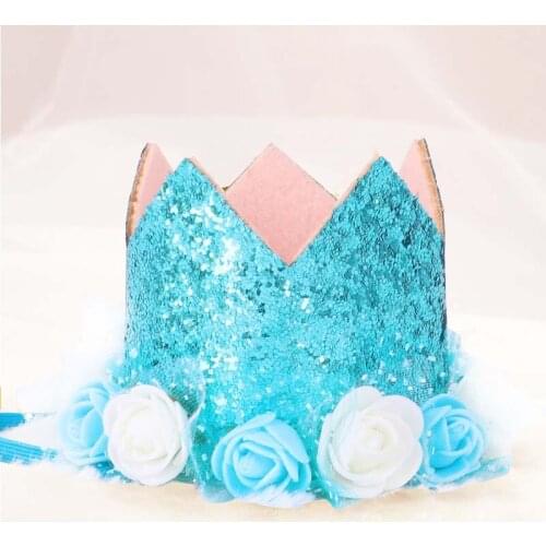 Baby Birthday Party Hat Children Kids Headband Headwear Boys Girls Priness Flower Crown Hairband SDF-SHIP