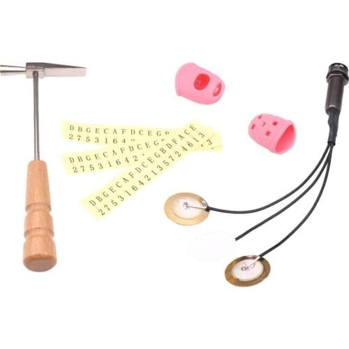 Kalimba Piezo Pickup Thumb Piano Hammer Thumb Pick Protector Set for Kalimba