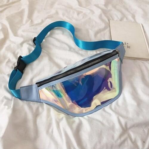 Limit 100 US Women Fanny Pack Laser Purse One Shoulder Waist Chest Bag Sport Punk Hip Bag