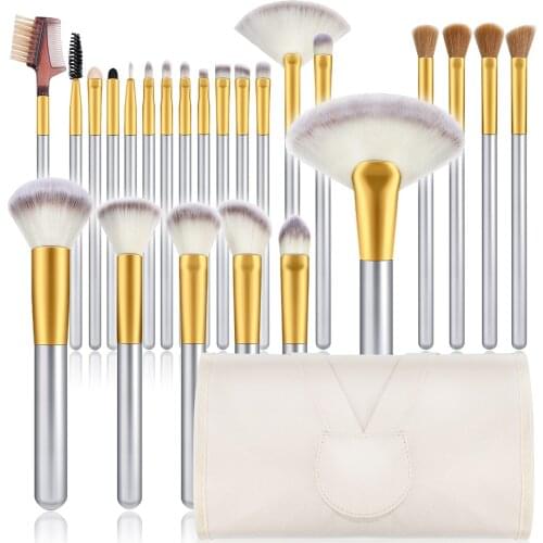 Makeup Brushes,VANDER 24 PCS Professional Premium Cosmetic Makeup Brush Set for Foundation Blending Brush, with Bag