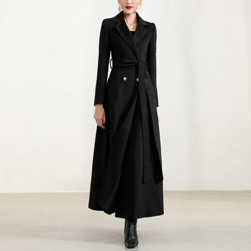 New paragraph high-end grows in winter, summer, fall, thickening the season sale female cloth woolen cloth coat coat