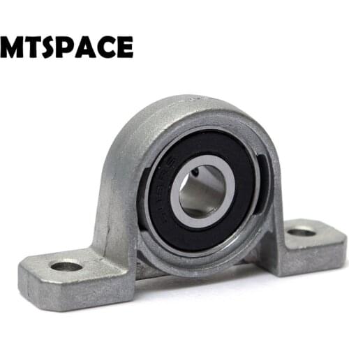 MTSPACE Zinc Alloy Diameter 8mm Bore Ball Bearing Pillow Block Mounted Support KP08 Machine Accessories 55x13x28mm