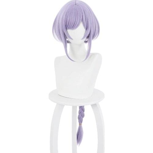 Game Genshin Impact Qiqi Cosplay Wig Heat Resistant Synthetic Hair Carnival Halloween Party Props