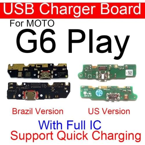 USB Charger Jack Dock Board For Motorola Moto G6 Play Charging Jack Port Connector Flex Cable Board Repair Parts