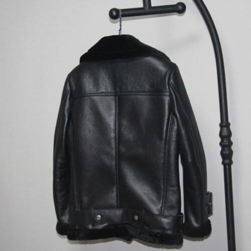 Luxury Loose Fit Belt Biker Jacket Female Winter Thick Warm Shearling Genuine Leather Short Coat Brand Zipper Real Fur Outerwear