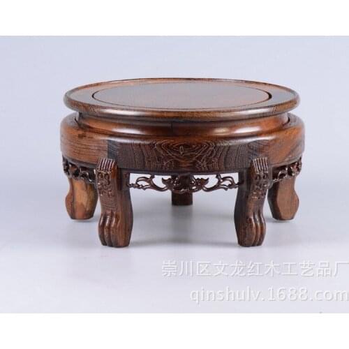 Silver Tiger wenge wood carved mahogany pedestal foot aquarium bonsai base