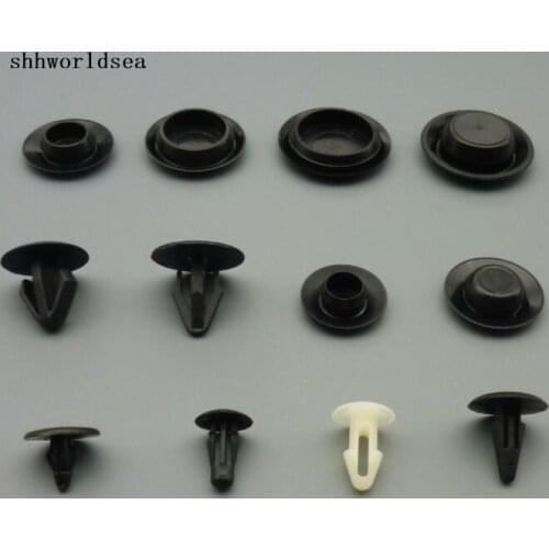 Shhworldsea 100pcs automotive Hood Insulation Retaining Clip for ford for nissan for mazda Depressed Center Flush Sheet Plugs