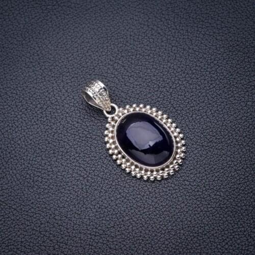 StarGems Natural Amethyst Handmade 925 Sterling Silver Pendant 1.5" E3947