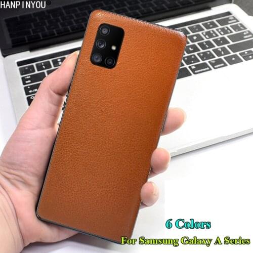 For Samsung Galaxy A71 A51 A70S A50S A40S A30S A20S A80 A70 Slim Rear Back Matte Decal Imitation Leather Sticker Protection Film