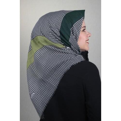 VERTU PATTERNED LINEN FLAMLI SCARF-DESEN-17-RENK-12