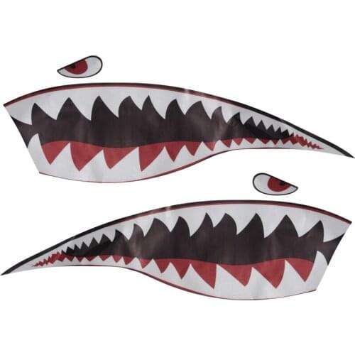 Waterproof PVC Decal Shark Teeths for Kayak Boat Car Truck Stickers