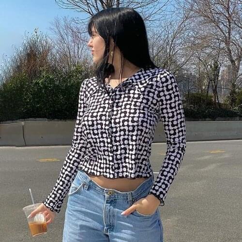 2021 New Long Sleeve Shirts Women Summer Autumn Lapel Button Down Sexy Shirt Floral Print Slim Fit Crop Tops Blouse Female