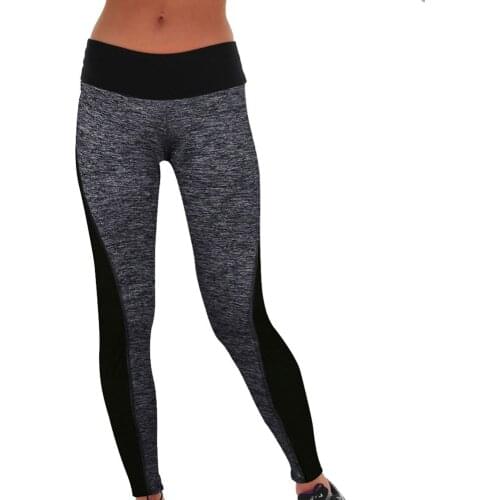 2018 Women Running Pants Slim Fitness Leggings Patchwork Elastic Sport Pants Yoga Leggins Gym Training Trousers