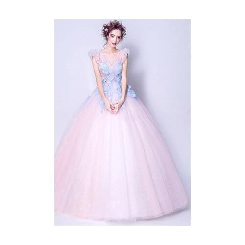 100%real light pink embroidery rincess medieval dress Renaissance gown Victoria Gothic Lol/Marie Antoinette Belle Ball gown