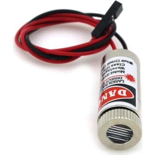 2pcs 12mm 5mw red line laser module MXD1230 point spot size adjustable laser emission head For Ciclop Scanner 3D Printer 3D0266