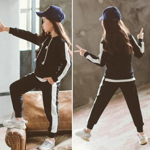 2019 Spring Autumn Toddlers Baby Girls Clothes Hoodies Sweatpants 2pcs / set Infant Suit Children Casual Clothing Tracksuits