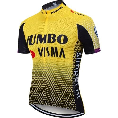 2019 LOTTO JUMBO Team Yellow Men cycling Jerseys bike Summer Top maillot ciclismo cycling clothing quick dry men Bike Mtb