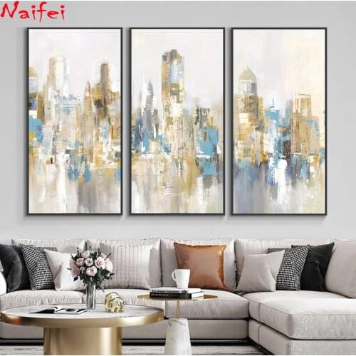 5D Diy Diamond Painting Diamond Embroidery Abstract City Building Wall Art Full Square/Round Rhinestones Cross Stitch Home Decor