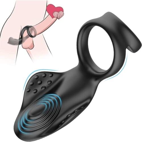 Anal Prostate Vibrator For Men Stimulator Double Vibration Penis Ring For Couple Sex Toys Massager For Male Wowen Erotic Games