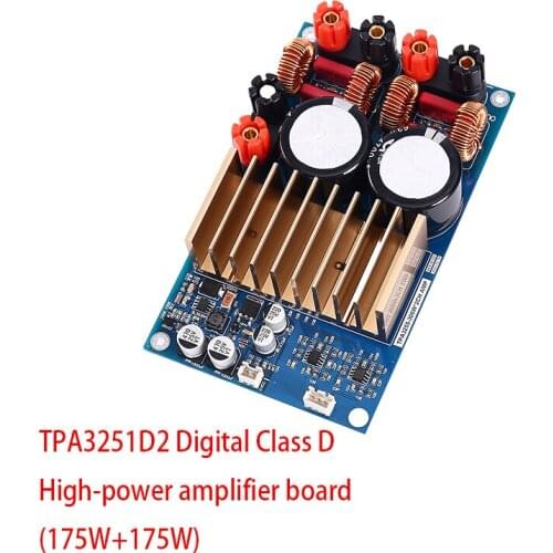 175W+175W TPA3251D2 Digital Power Amplifier Board DC24-36V TPA3251D2 Class D High Power Power Amplifier Board